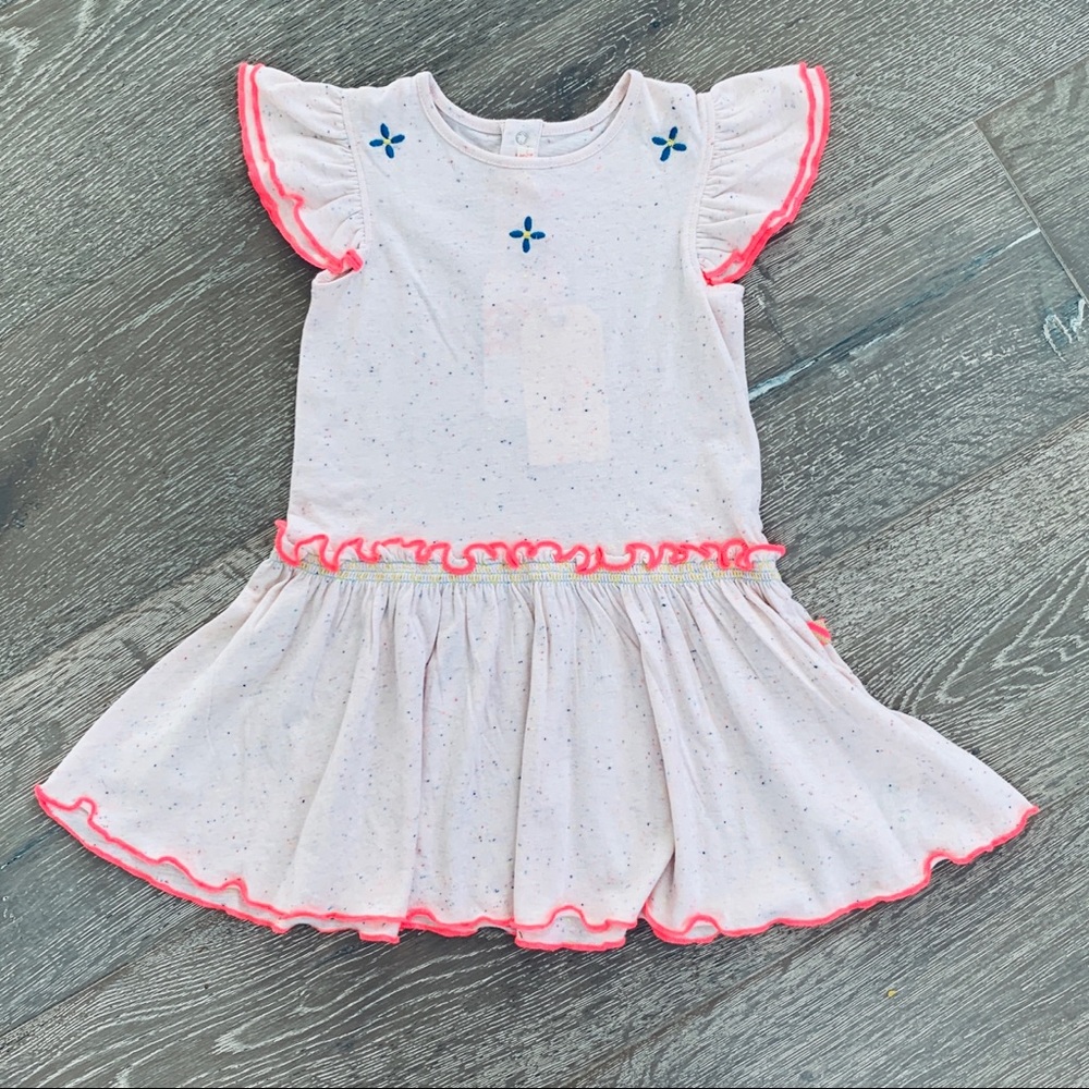 {BILLIEBLUSH} FLUTTER SLEEVE DRESS